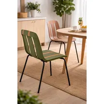 JVmoebel Designer Streifenstuhl Exklusive Sitzmöbel Robuste Kunststoffstühle