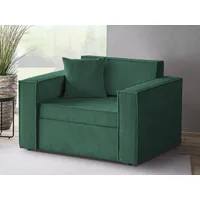 Beautysofa Schlafsofa Dave, mit Relaxfunktion, Bettkasten, modernes Einzelsofa aus Cordstoff grün