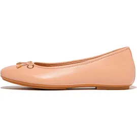 FitFlop Delicato Ballerinas aus weichem Leder mit Schleife Schuh, Beige (Classic Beige), 39 EU