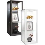 VCM Glasvitrine hängend Vitrine Glas mit ESG-Sicherheitsglas Maße ca. . H. 90 x B. 35 x T. 35 cm Hängevitrine Glas Modern und platzsparend Glas Vitrinenschrank - Glasol MW