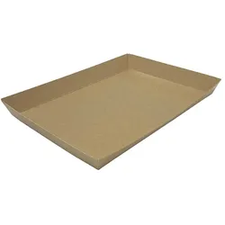 MONOUSO - Kraft-Karton Tablett für Catering Box 33x23x3cm (50 Stück)