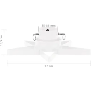 vidaXL Christbaumständer Weiß 47x47x13,5 cm