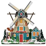 Lemax Windmill Beleuchtet 0,30 m Braun/Mehrfarbig