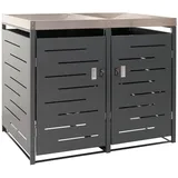 Proregal Mülltonnenbox XL 125 x 140 x 102 cm anthrazit
