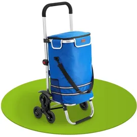 Juskys 3in1 Einkaufstrolley Dunkelblau