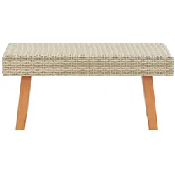 vidaXL Garten-Couchtisch Poly Rattan Beige