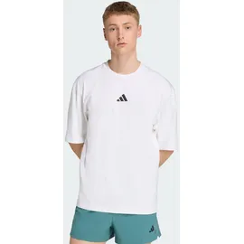 adidas Power Oversize T-Shirt Baumwolle Schwarz