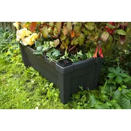 KHW Bewässerungsblumenkasten Calypso 79 x 34 x 33 cm anthrazit inkl. Rollen