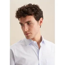 Seidensticker Businesshemd "Regular", Herren, Gr. L (41), normale Ärmellängen, blau, 100% Baumwolle, bedruckt, regular fit, gerader Abschluss, Hemden, Regular 1/2 Kentkragen Druck