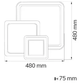 WOFI 11860 – Dimmbare LED-Deckenleuchte MOLA LED/36W/230V 3000-5500K + Fernbedienung - Weiß