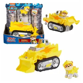 Paw Patrol Fahrzeuge Rescue Knights Deluxe Autos mit Spiel-Figuren, Figur:Rubble