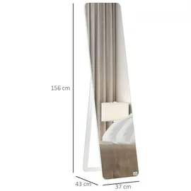 Homcom Standspiegel 37 x 156 cm Weiß
