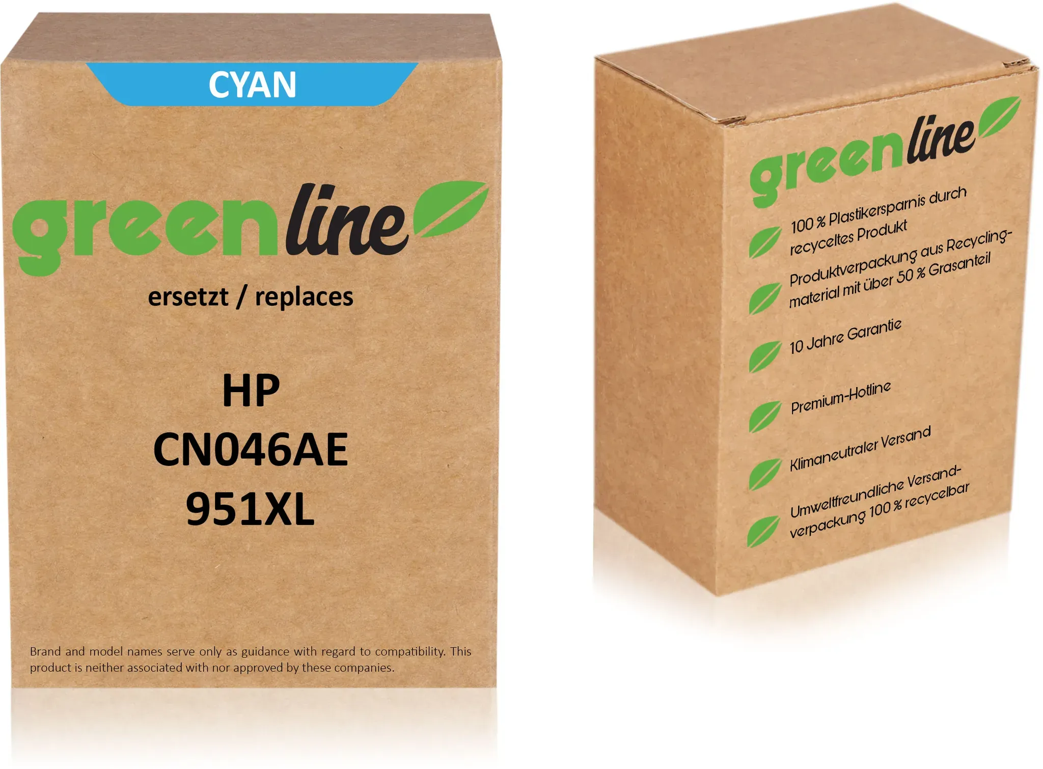 greenline ersetzt HP CN 046 AE / 951XL Tintenpatrone, cyan