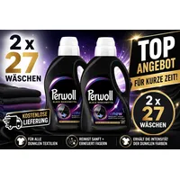 PERWOLL renew Flüssig 2x 27 WL (54 WL) Black Schwarz Blütenmeer 2x 1,35l