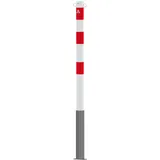 Schake Absperrpfosten Herausnehmbar Ohne Verschluss 2 Ösen Ø 60 mm Weiß Rot