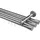 Interdeco GARDINENSTANGE INNENLAUF Siteno Santo 240 cm (geteilt in 2 x 120 cm), 3-läufig, 20 mm Ø Chrom