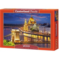 Castorland Puzzle Budapest in der Abenddämmerung zu sehen, 2000 (2000 Teile)