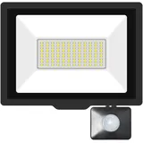 Willpower 75W 7500LM LED Strahler Außen mit Bewegungsmelder LED Scheinwerfer 6000K Kaltweiß IP66 Wasserdicht LED Außenstrahler Fluter Flutlicht für Garage Flur Garten Innenhöfe Hotel Sportplatz