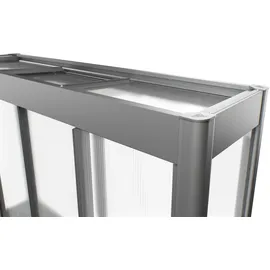 Biohort Gewächshaus Florentina Maxi 2 m x 0,5 m Quarzgrau-Metallic