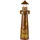 Gravidus LED Leuchtturm Metall 80,0 cm wetterfest inkl. Timer Braun