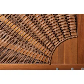 deVries Strandkorb Trend 45 - PE walnut - Dessin 751 - inkl. Schutzhülle