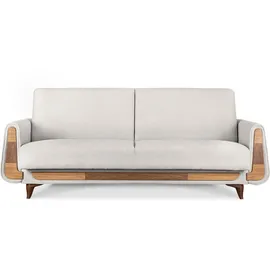 konsimo® Schlafcouch 3-Sitzer Weiß