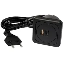 Inter Bär 3fach USB-Ladesteckdose IP20 Schwarz 1 St.