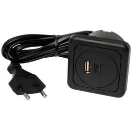 Inter Bär 3fach USB-Ladesteckdose IP20 Schwarz 1 St.