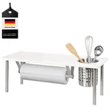 bremermann Küchenregal mit Rollenhalter und Utensilienhalter 0 x 0 x 0 cm Weiß