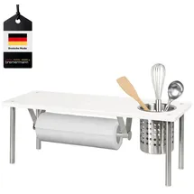 bremermann Küchenregal mit Rollenhalter und Utensilienhalter 0 x 0 x 0 cm Weiß
