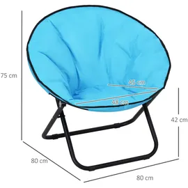Outsunny Campingstuhl blau (84B-299BU)