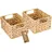 HMF Aufbewahrungskorb geflochten aus Wasserhyazinthe Seegras 22 x 17 x 12 cm beige