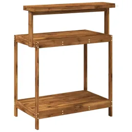 vidaXL Umtopfbank 86,5 x 48,5 x 106 cm Pflanztisch beige/braun