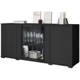 Mirjan24 Kommode, Schwarz, Rechteckig, 150x70x40 cm, Wohnzimmer, Kommoden & Sideboards, Kommoden