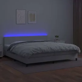 vidaXL Boxspringbett 200 x 200 cm Weiß