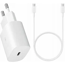 Samsung 25W Netzladegerät mit USB-C Kabel - weiß - Weiß