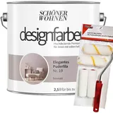 Schöner Wohnen 2,5L Wandfarbe innen Elegantes Puderrosa 19 + Rollerset