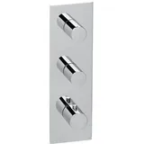 Herzbach Logic XL Thermostat, für Wanne & Dusche, 11.522005.1.01, Universal-Thermostat-Modul, eckige Armaturenblende, chrom