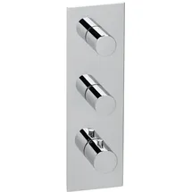 Herzbach Logic XL Thermostat, für Wanne & Dusche, 11.522005.1.01, Universal-Thermostat-Modul, eckige Armaturenblende, chrom