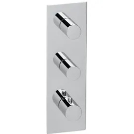 Herzbach Logic XL Thermostat, für Wanne & Dusche, 11.522005.1.01, Universal-Thermostat-Modul, eckige Armaturenblende, chrom