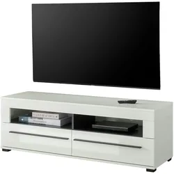 Furn.Design TV-Lowboard in Hochglanz weiß TV-Unterteil 140 x 47 cm Design-D