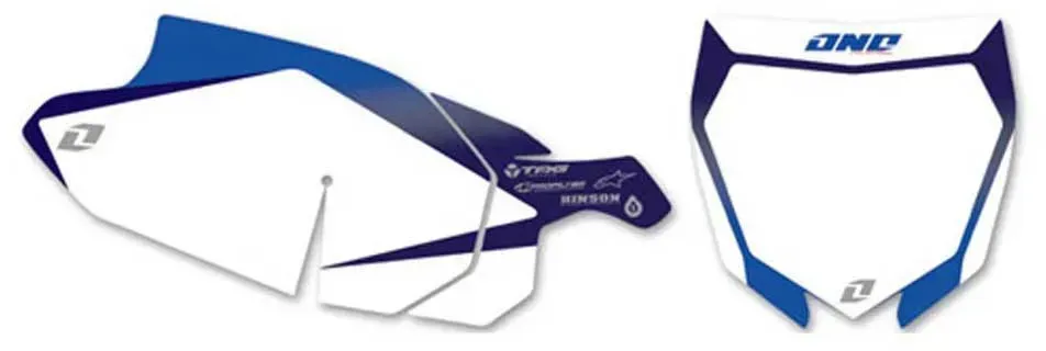 One Industries Yamaha Yzf 250f 10-11 Aufkleber Für Nummernschilder - White / Blue - One Size