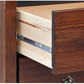 Home Affaire Vitrine HOME AFFAIRE "Gotland", braun (dunkelbraun), Schränke, Vitrine, Breite 80 cm, Höhe 178 cm, mit Glastüren, aus massiver Kiefer, FSC