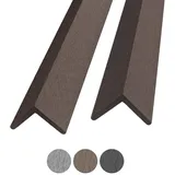 Montafox Terrassendielen 5 Stück WPC Abschlussleisten für Terrassendielen L-Leiste 190 cm braun 190 cm