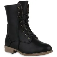 VAN HILL Damen Schnürstiefeletten in Schwarz