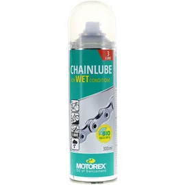 Motorex Kettenöl Chainlube Wet Conditions Spray 300 ml grau, vollsynthetisch, biologisch abbaubar, wasser- & schmutzabweisend