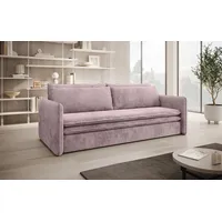 Luxusbetten24 Schlafsofa Designer Sofa Tilo Slim, mit Schlaf- und Klappfunktion rosa