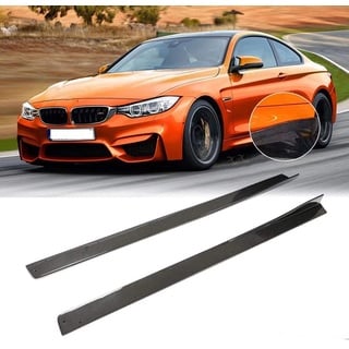 Yucss Passend Für BMW 4Er F80 F82 F83 M3 M4 M4 Basis Limousine Coupe Cabrio 2014–2019 Kohlefaser Cf Schweller Seitenspoiler Seitenschweller Verlängerungen Body Kits