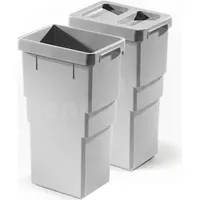 HAILO Inneneimer Paar 1107229 hellgrau 2x 13 Liter mit