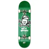 Mob Skateboards Skateboard Skull 8.0 Complete - Komplettboard 31.875 x 8 Zoll (fertig montiert -, 1-St., Rip It Kaputt - Grün), Board aus Ahornholz - Skateboard für Jugendliche, Erwachsene grün